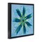 Stupell Industries Blue & Green Abstract Flower Floating Frame Design by Liz Jardine